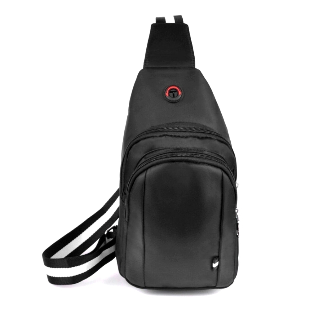Westend Men's Black Nylon Crossbody Shoulder Unisex Sling Bag